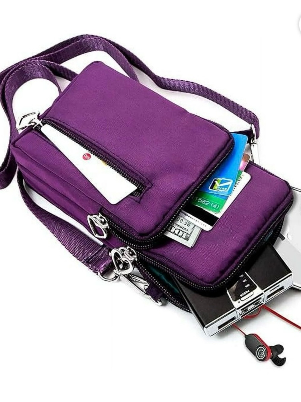 Purple Versatile Crossbody Bag - Picture 3 of 8